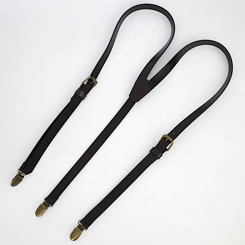 Подтяжки унисекс из натуральной воловьей кожи 1 7 см|unisex suspender|quality suspenderssuspenders men |