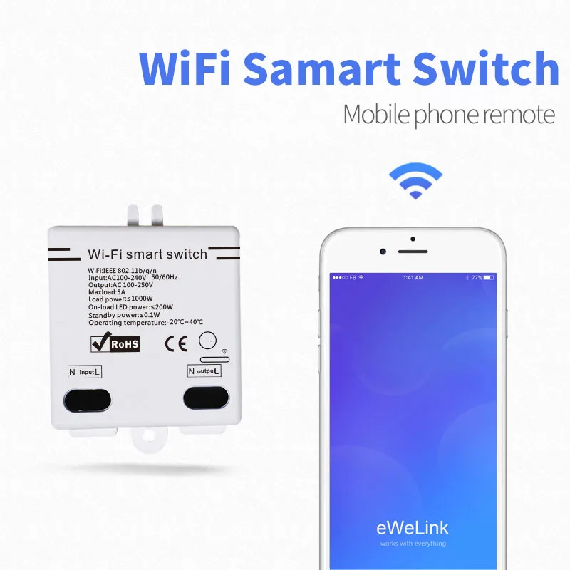 

New 5A Smart Home WiFi Wireless Switch Module for IOS Android APP Control
