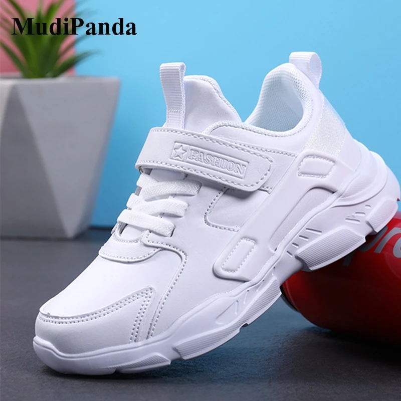 

Кроссовки MudiPanda детские белые водонепроницаемые, спортивная обувь для бега, повседневная обувь для мальчиков и девочек-подростков, на осень