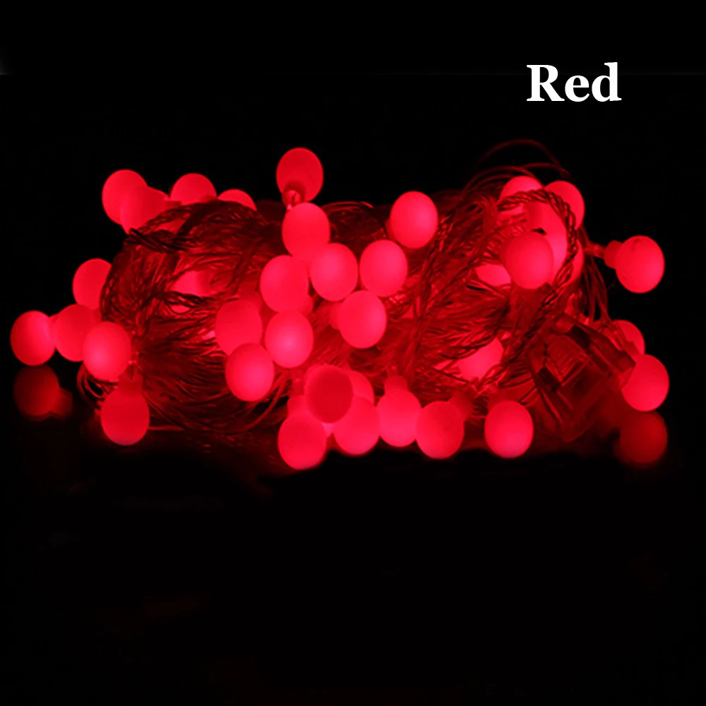 

10M LED String Lights AC110-220V Christmas Lights with Ball Lamp for Holiday Decoration Festival Lamp Home Decor