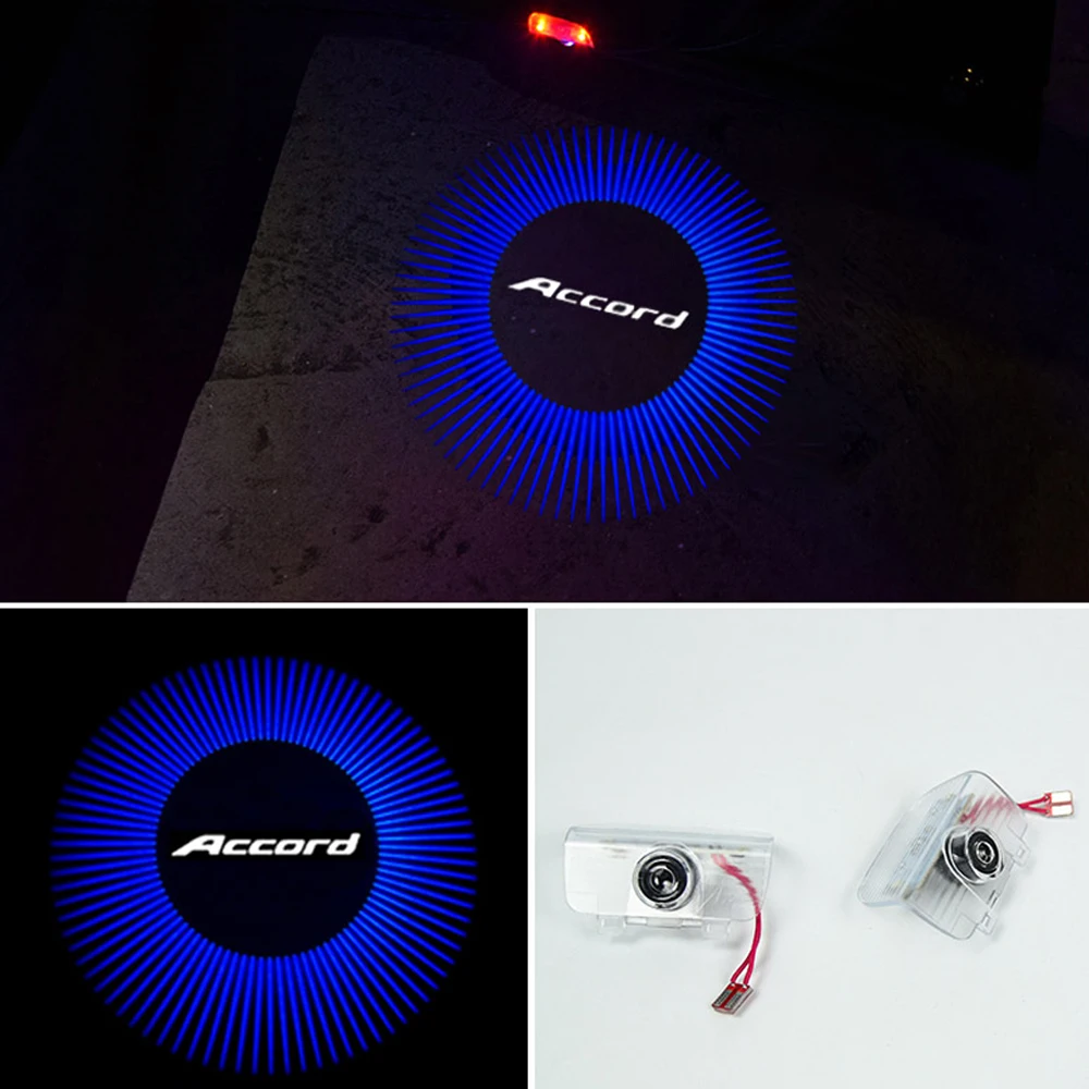 2pcs Car Door Light Accord Emblem For Honda Odyssey CR-Z Spirior Elysion Crosstour Style Insignia | Автомобили и мотоциклы