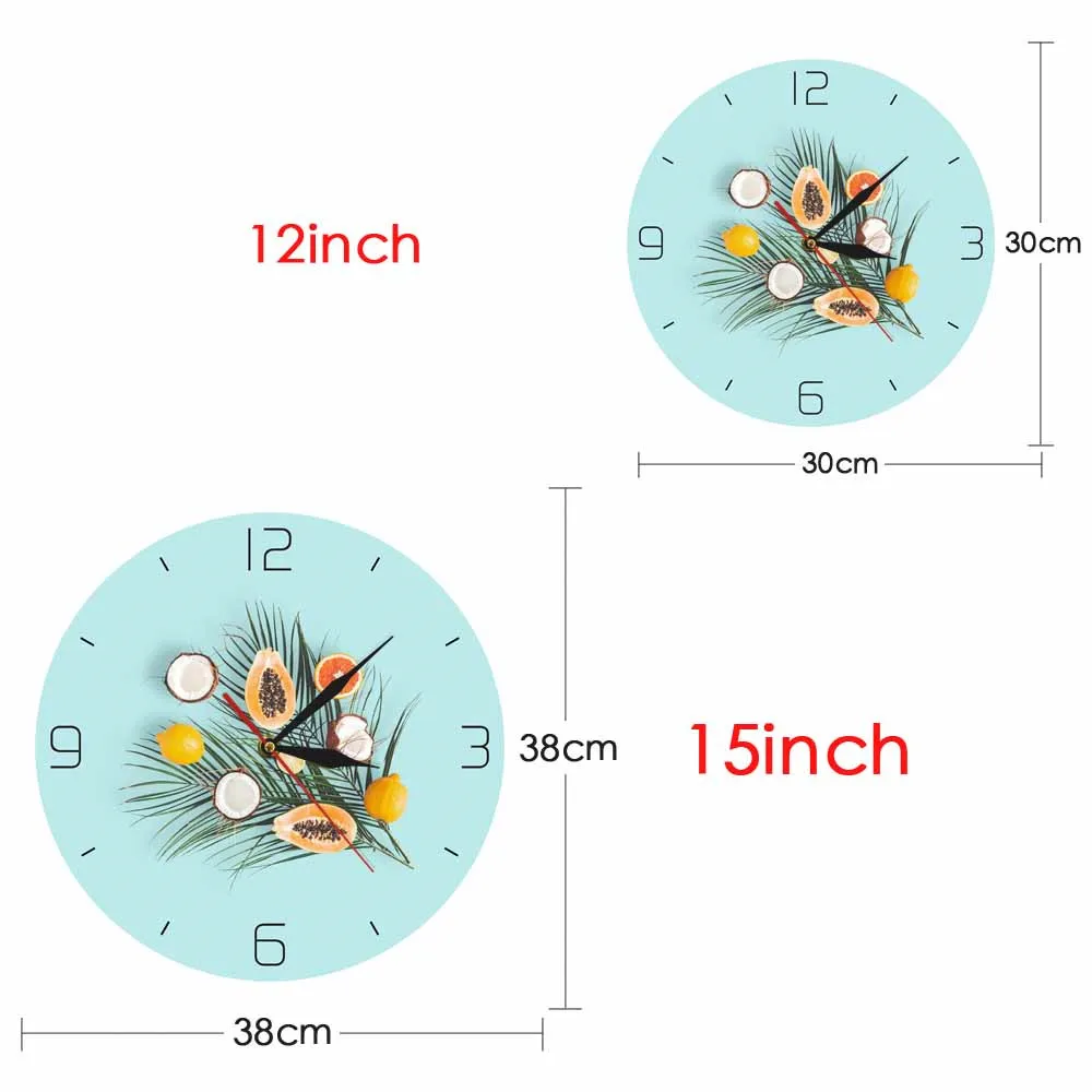 Фрукты и Пальмовые Листья на пастельно-голубом фоне новая Скандинавская Мода