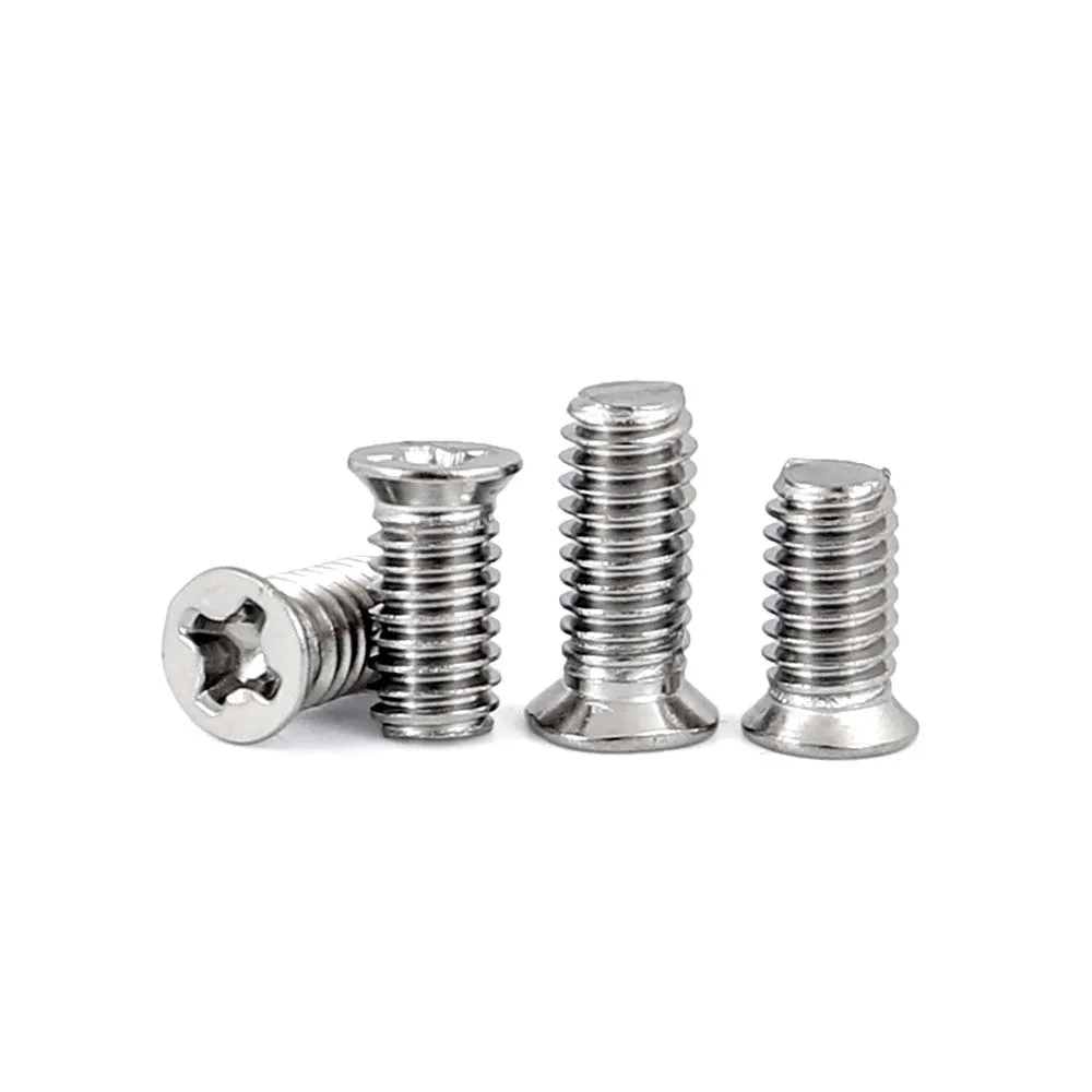 50pcs M1.6 M2 M2.5 M3 M4 304 A2 Stainless Steel Nonstandard Small Head Cross Recessed Phillips Flat Countersunk Bolts Screw |