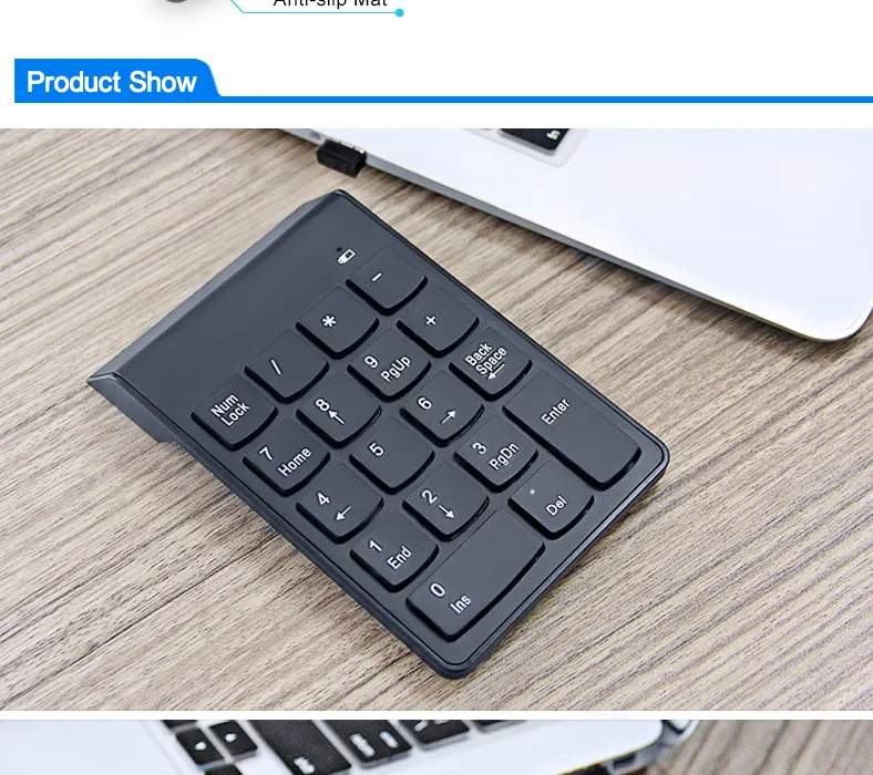 L& PC цифровая клавиатура 2,4G Беспроводная USB Панель с номером 18 клавиш для офиса, ноутбука, компьютера, ноутбука, настольного компьютера, новая портативная мини-клавиатура с номером