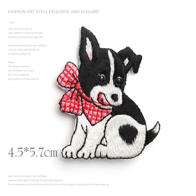 Симпатичная вышитая нашивка для домашних животных вышивка аппликация глажки