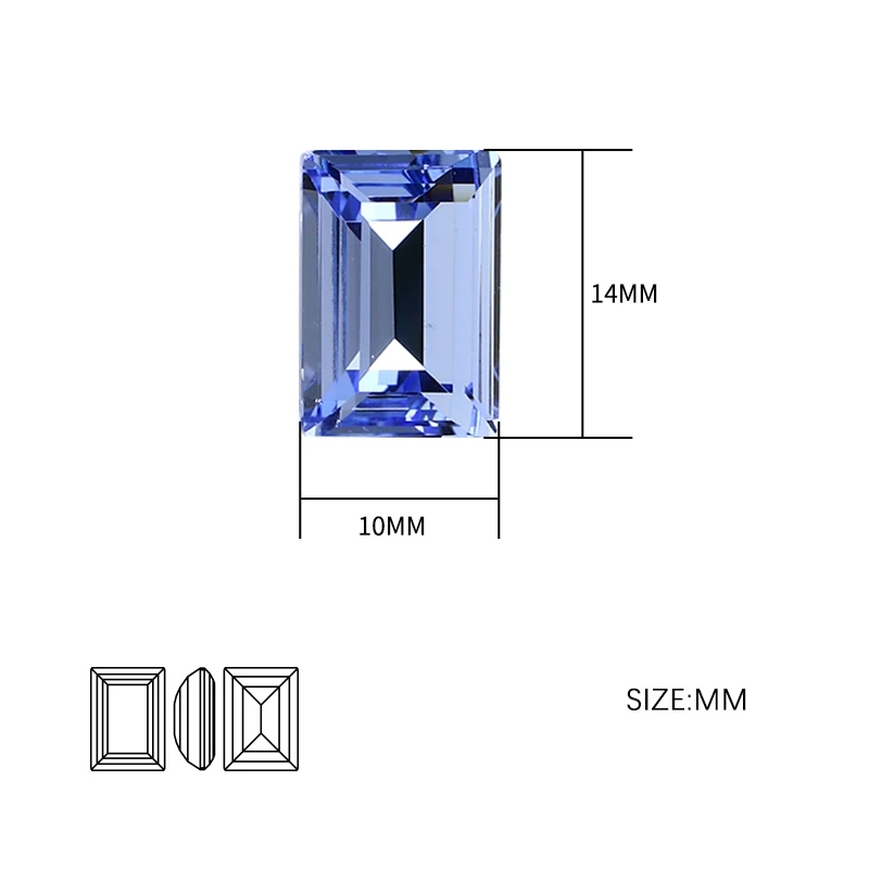 Стразы для дизайна ногтей прямоугольные заостренные блестки бриллианты