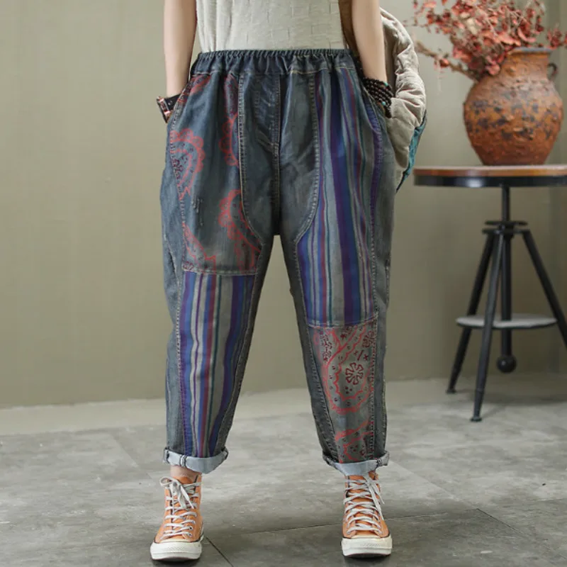 Max LuLu 2020 модные весенние уличные Женские винтажные лоскутные джинсы женские