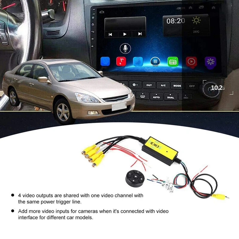 4To1 Car Panoramic 360 Camera Video Reversing Switch Box Blind Spot Wireless Remote Control | Автомобили и мотоциклы