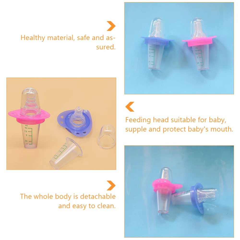 

2 Pcs Baby Medicator Liquid Food Dispenser Baby Newborn Scale Pacifier