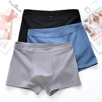 2021 standard mens boxer cotton underwear mid waist breathable solid color antibacterial crotch spring and summer new