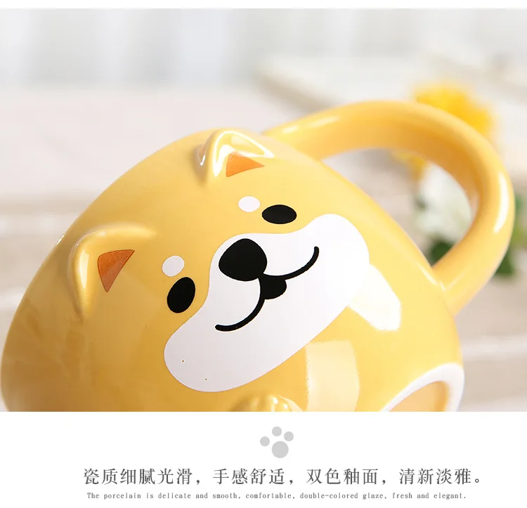 Pikachu ceramic cup milk mugcreative cartoon water cup monster bowl dishes Pocket Monsters cutlery set Funny strange gift CL0931