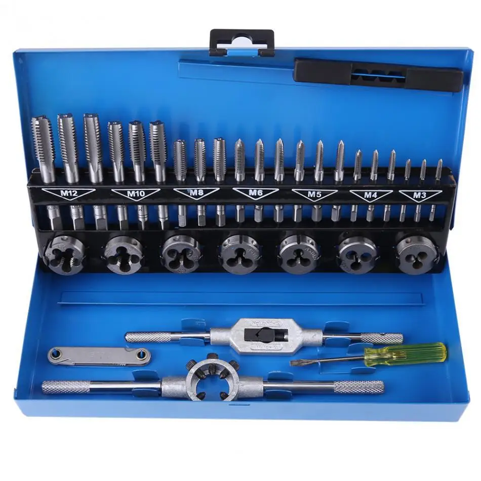 

32 шт. метчики Die Drift Holder Set Label 32-Piece Set Thread Tap Die Set Die