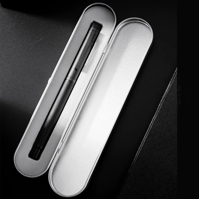 

Black Metal Fountain Pen Titanium Black EF/F Nib High Quality Tree Texture Excellent Writing Gifts For Business Office Supplies