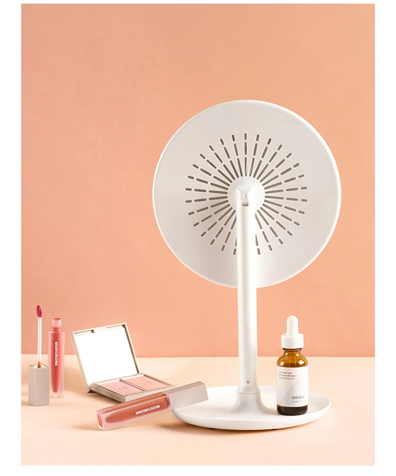 Makeup Зеркало Led с вентилятором без пота 5X Увеличительное Косметическое зеркало LED портативное мини карманное зеркало сенсорный экран стоячие зеркала зеркало для макияжа зеркало для макияжа зеркало с подсветкой зер
