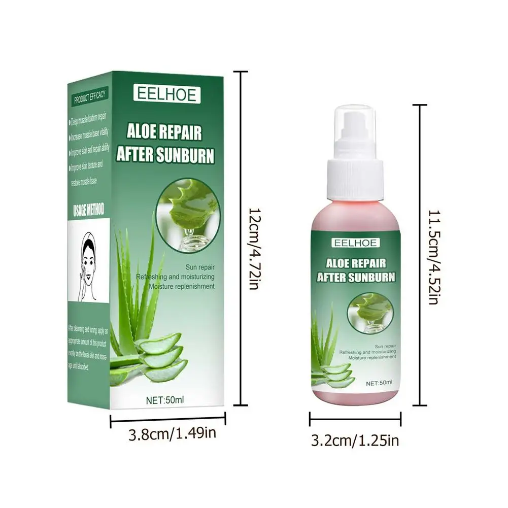Aloe Vera Toner Spray Repair Smoothing Sensitive Skin Aloe Vera Essence Water Moisturizing Sooth Skin Face Care Liquid Spray