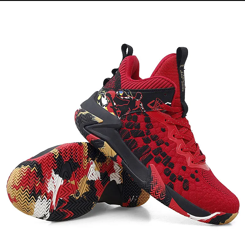 High quality Weaving Training Basketball Shoes Men Anti-slip Rubber Sole Sports Man Sneakers Fashion Outdoor Streetball Shoes