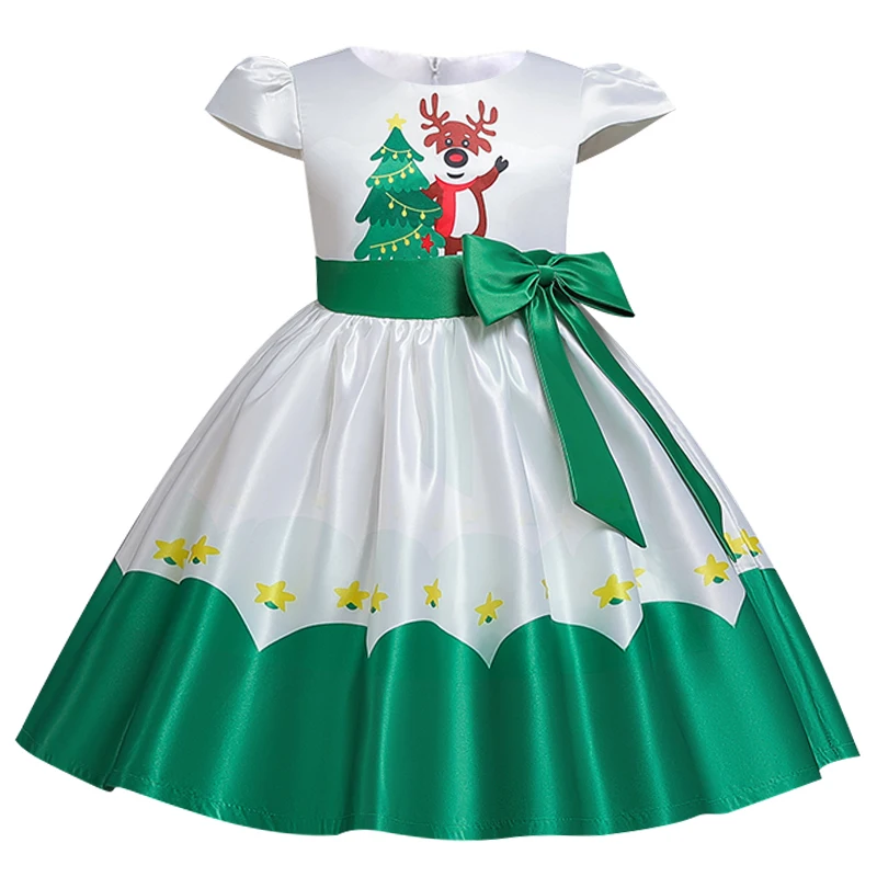 2020 новое платье для девочек рождественских праздников маленьких от 3 до 10 лет
