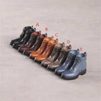 16 scale shoes red wing sk009 mens soldier retro high top motorcycle leather shoes for 12 inch doll figure accessories