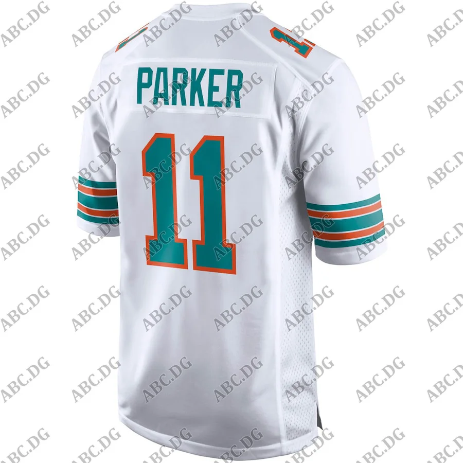 

Customized Stitch American Football Jersey Men Women Kid Youth Miami DeVante Parker White Alternate Game Jersey