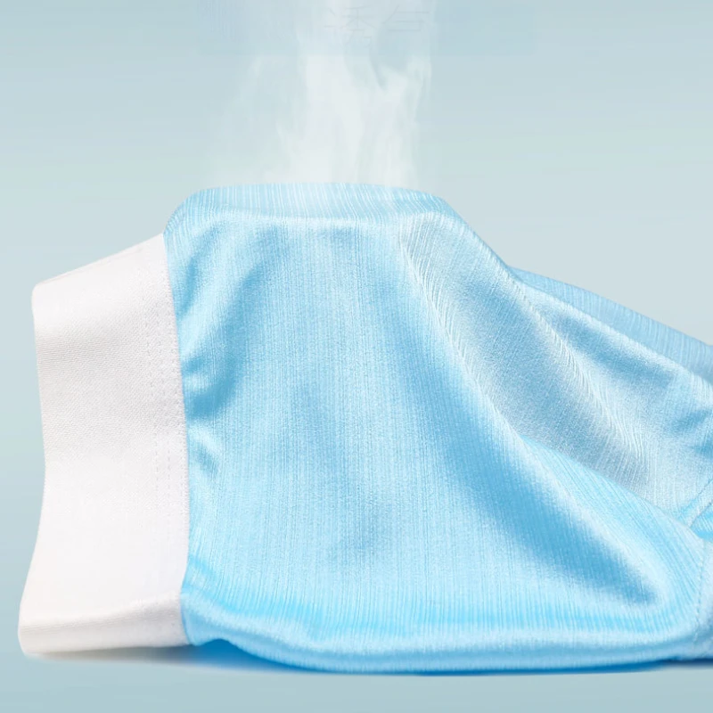 

AIIOU 3Pcs Men Underwear Ice Silk Seamless Male Panties Breathable Comfortable Short Tights U Convex Short Pants High Quality