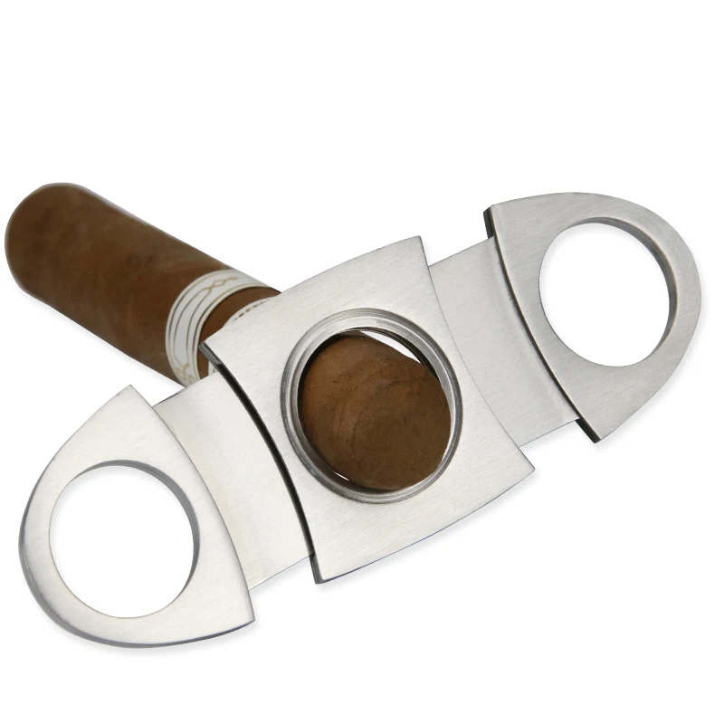 

Cigar Cutter Brand New Stainless Steel Metal Classic Cigar Cutter Guillotine With Gift Box Christmas Cigar Scissors Gift @