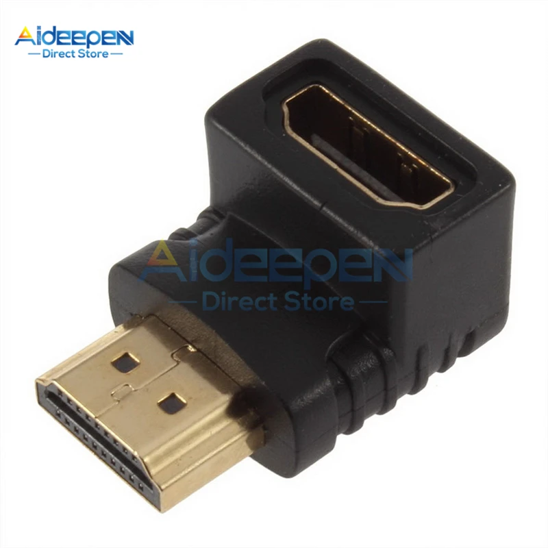 90/270 градусов HDMI под прямым углом штекер-Женский адаптер разъем для 3D 4K 1080P HDTV Переходный кабель конвертер удлинитель