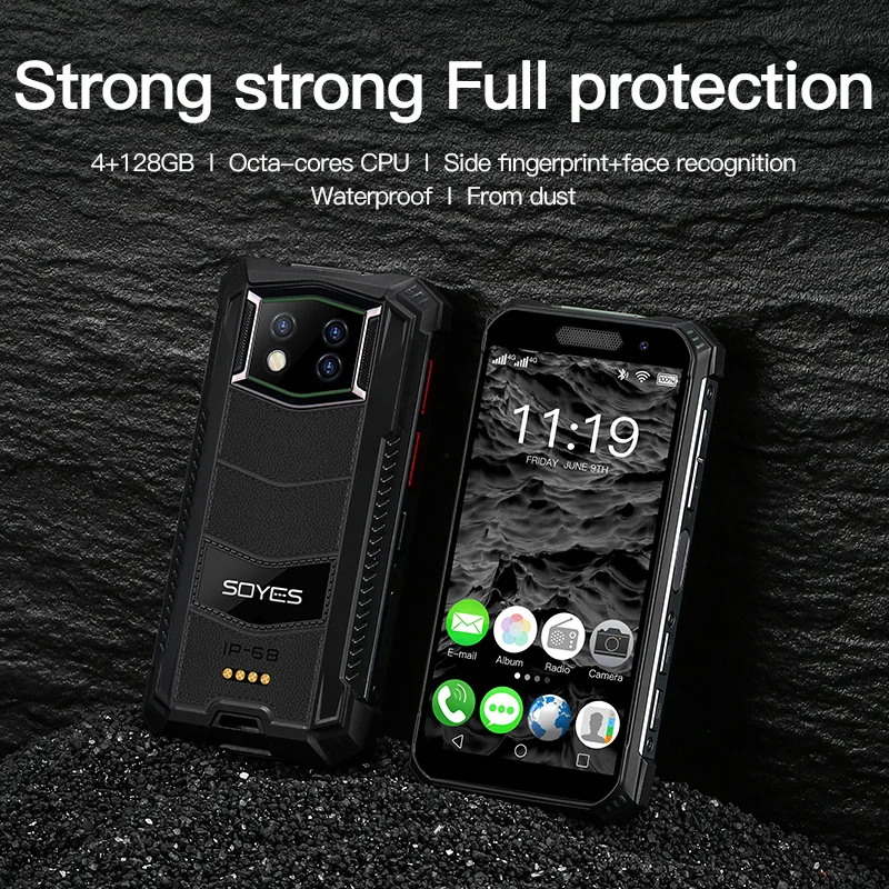 Soyes S10 MAX MAXo IP68 водонепроницаемый прочный телефон MT6762 Восьмиядерный мини-смартфон