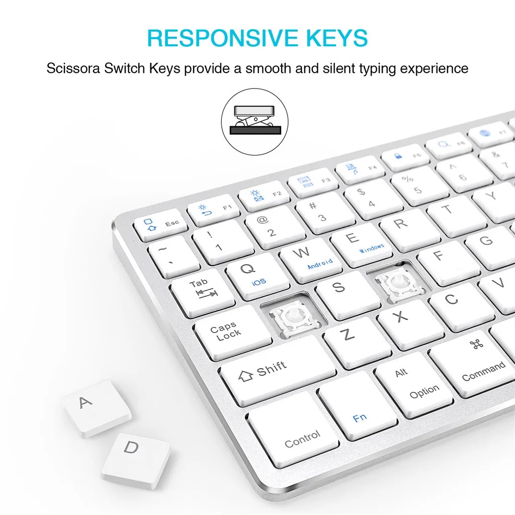 

Carprie Bluetooth Keyboard Rechargeable Portable Bt Wireless Keyboard With Number For Pc Teclado Bluetooth
