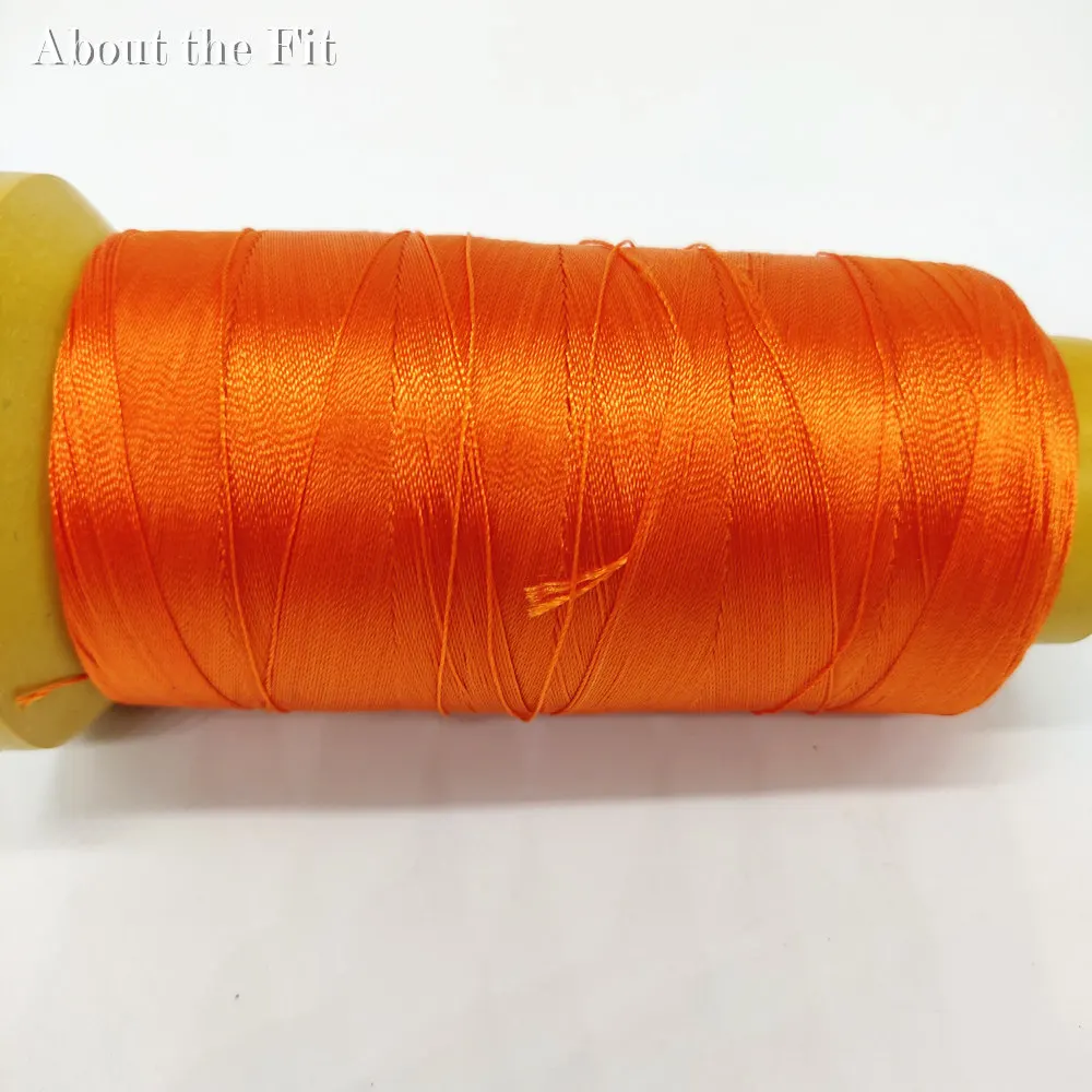 О Fit многожильный Плетеный искусственный шелковые провода DIY макраме шпагат Бисероплетение нити ручной работы фурнитура твист кружева - Цвет: org  10