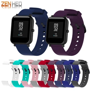 Ремешок силиконовый для Xiaomi Huami Amazfit Bip Bit Lite Youth Smart Watch, браслет для Huami Amazfit GTS 2 2eGTS 2 Mini, 20 мм