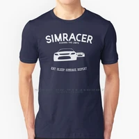 simracer sim racing games eat sleep simrace repeat t shirt 100 pure cotton simracer rennsimulation racing motorsport