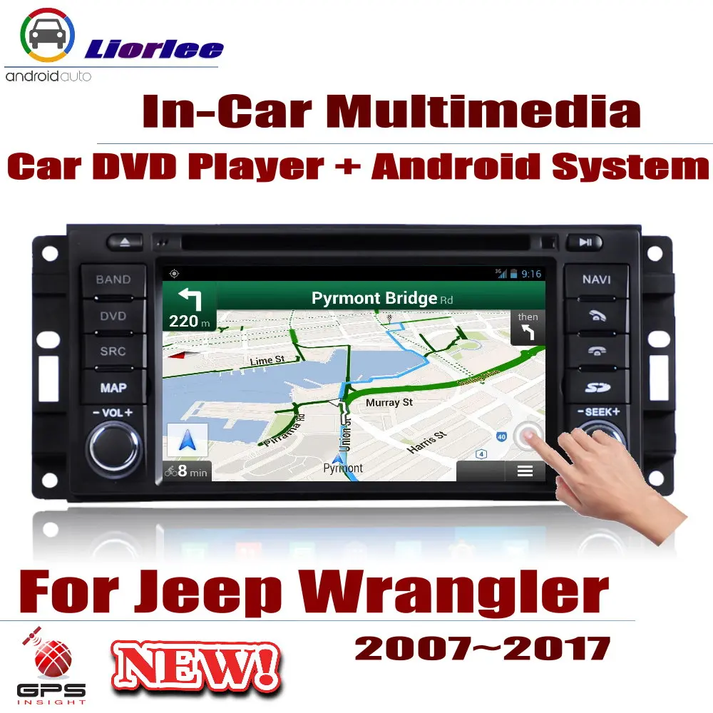 Для Jeep Wrangler 2007 2017 автомобильный Android плеер Радио DVD GPS навигации дисплею Аудио