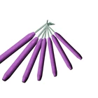 Вязание крючком, пластиковая игла для вязания крючком, изогнутая вязальная игла