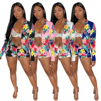 sexy womens printed shorts small suit two piece suit