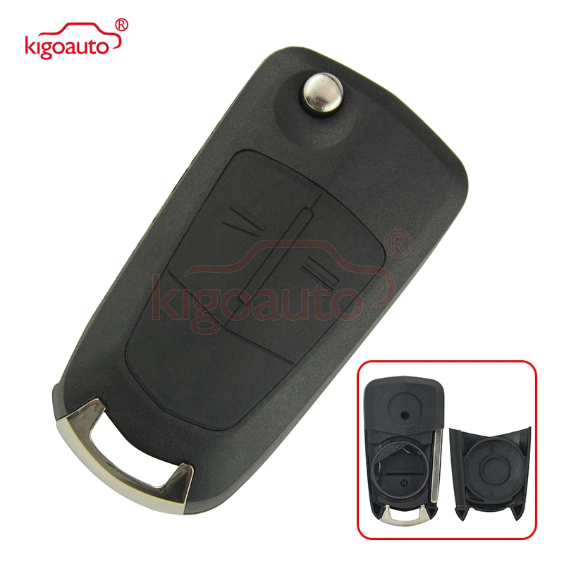 

Flip key shell HU100 for Opel Vauxhall Astra H Corsa D Vectra C Zafira folding remote key case 2 button kigoauto