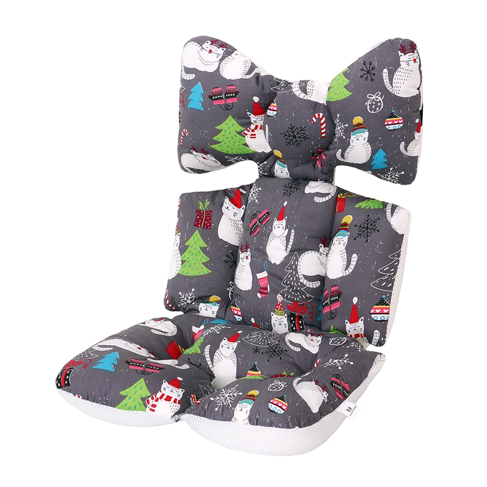 

Sleeping Pillow Infant Pram Accessory Christmas Snow Cat Soldier Print Baby Stroller Chair Seat Cushion Mat Protector