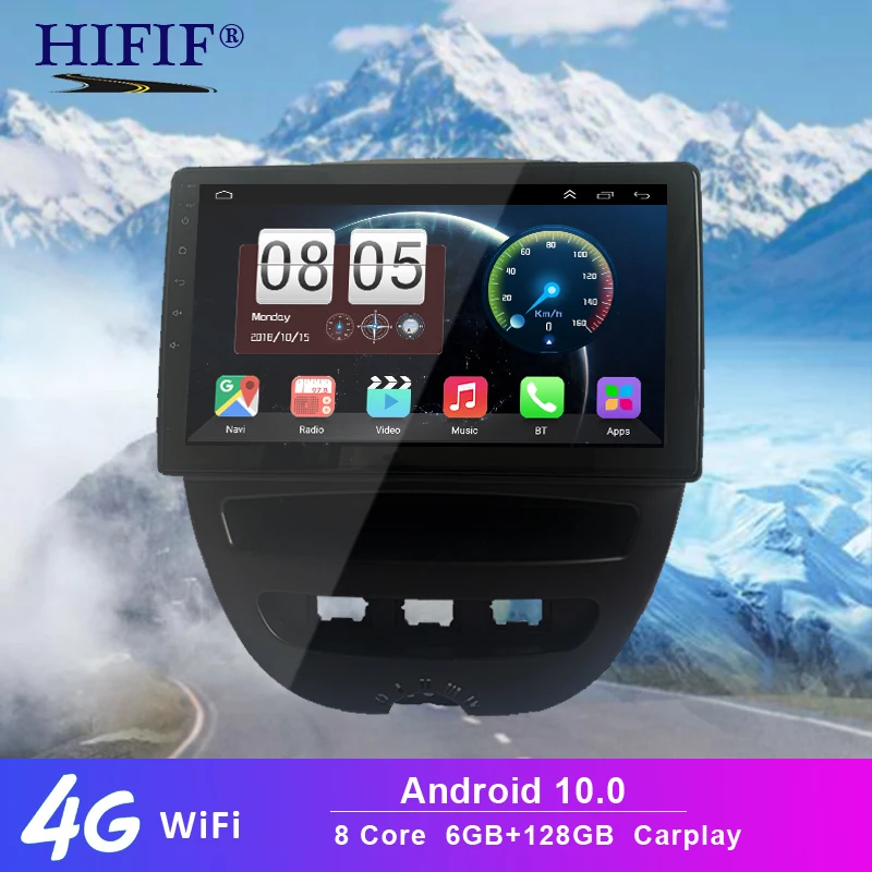 Автомобильный мультимедийный плеер на Android 10 2 для Peugeot 107 Toyota Aygo Citroen C1 2005 2014 радио