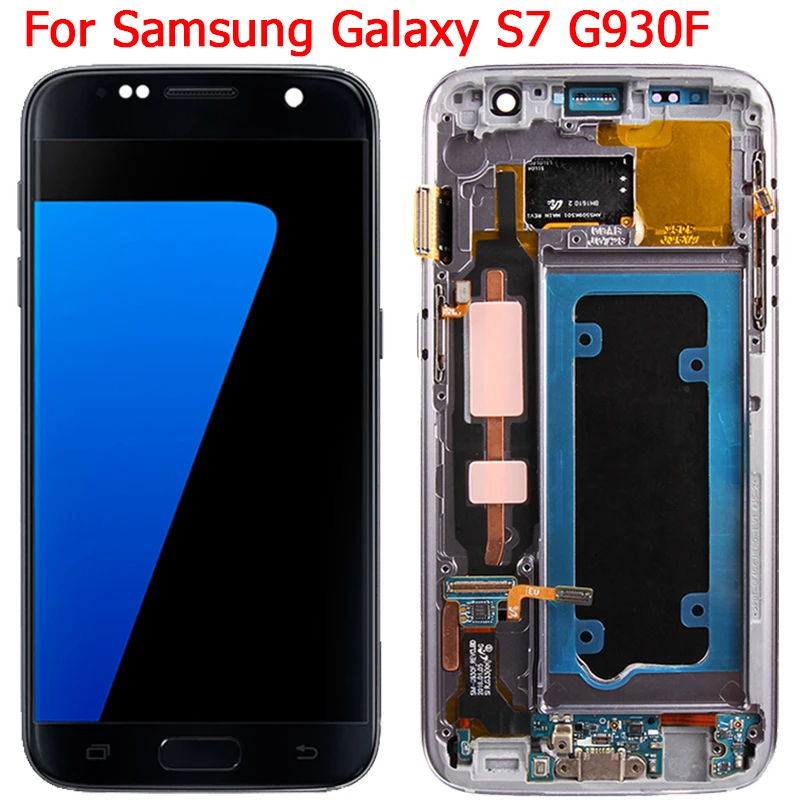 New Original G930F LCD For Samsung Galaxy S7 LCD Display Touch Screen With Frame 5.1