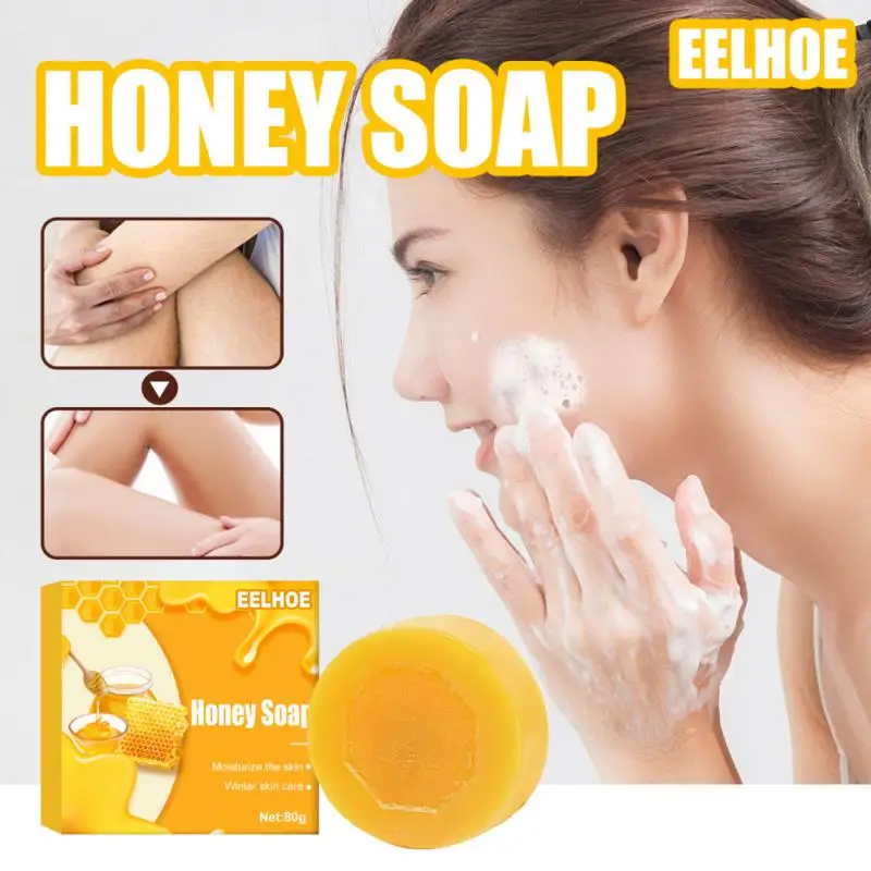 

Natural 80g Honey Kojic Acid Soap Handmade Whitening Soap Peeling Glutathione Arbutin Bath Body Skin Care Deep Cleaning Soap