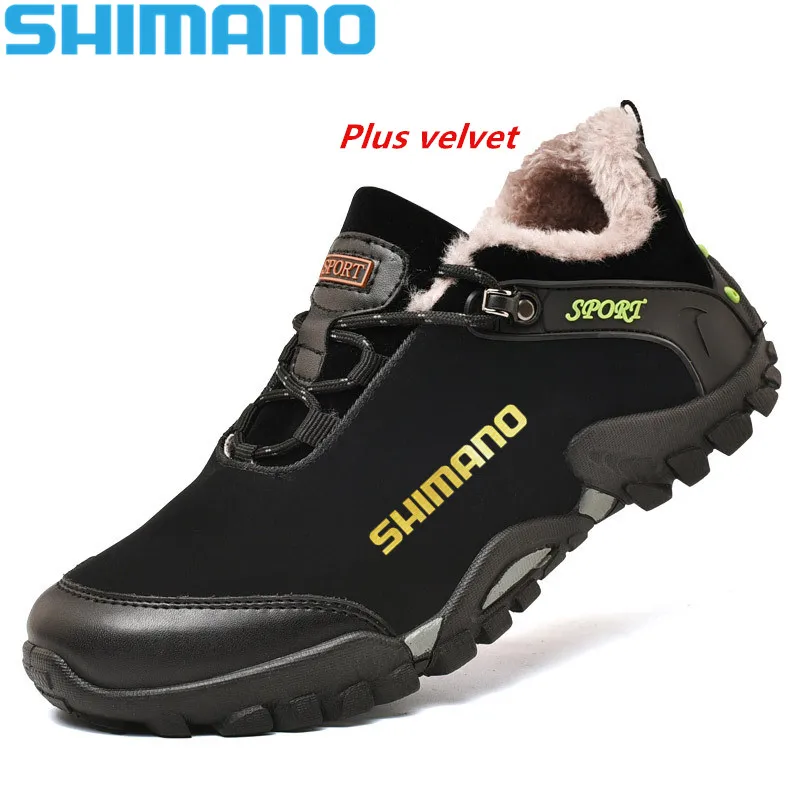 

Мужские спортивные ботинки Shimano, водонепроницаемая обувь для активного отдыха и походов, бархатная Нескользящая износостойкая обувь для ры...