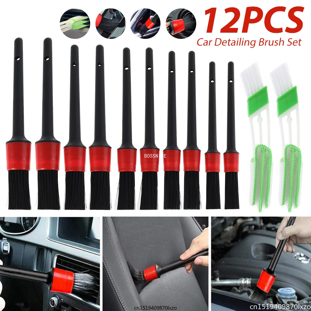 

Car Detailing Brush Set Cleaning Kit Wheels Engine Emblems Air Vent Rim Clean Dirt Dust Brush Wash Tools Auto Care Accessories