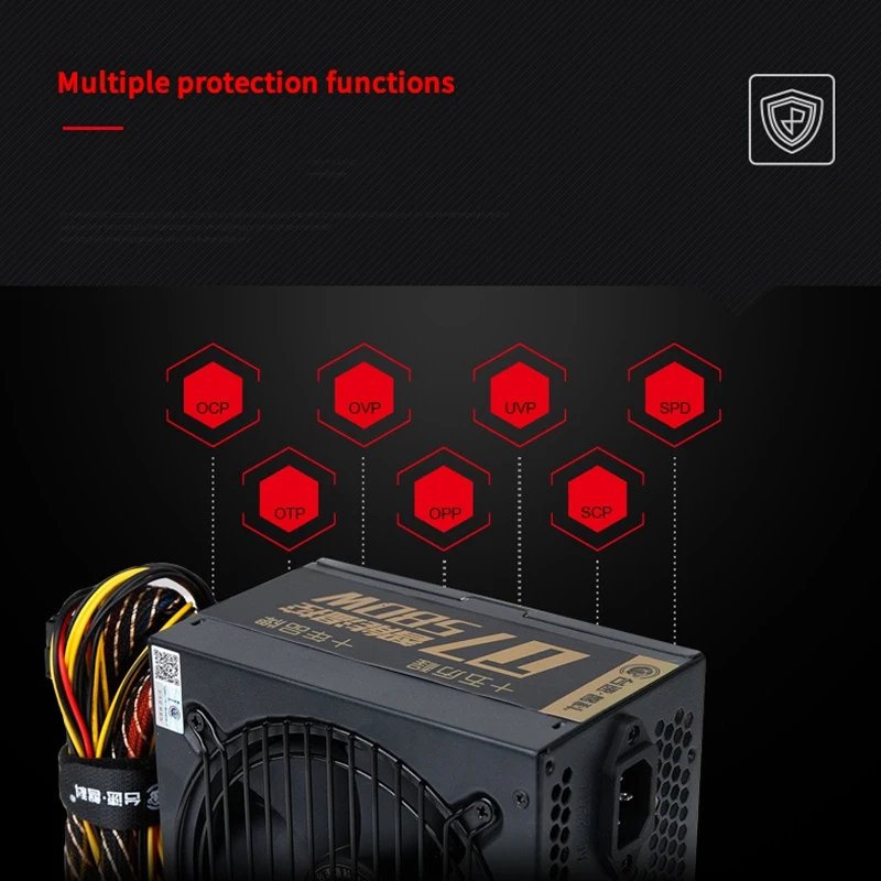 

TAISU Max 500W Power Supply LED Fan 8 Pin PCI SATA ATX 12V PC Computer Power Supply for Desktop Gaming Computer