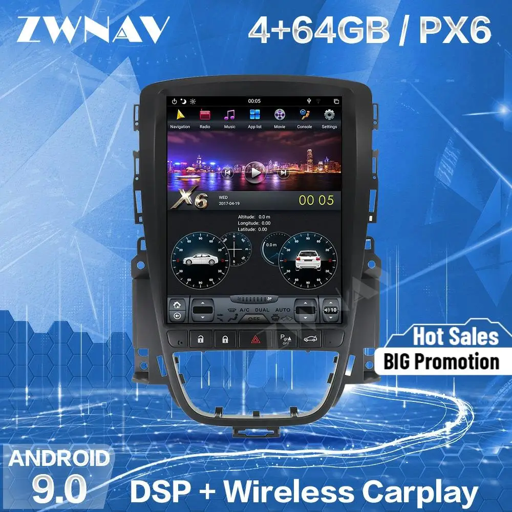 Автомобильный мультимедийный плеер 128G в стиле Tesla для 2010 2011 2012 2013 OPEL Vauxhall Holden Astra J