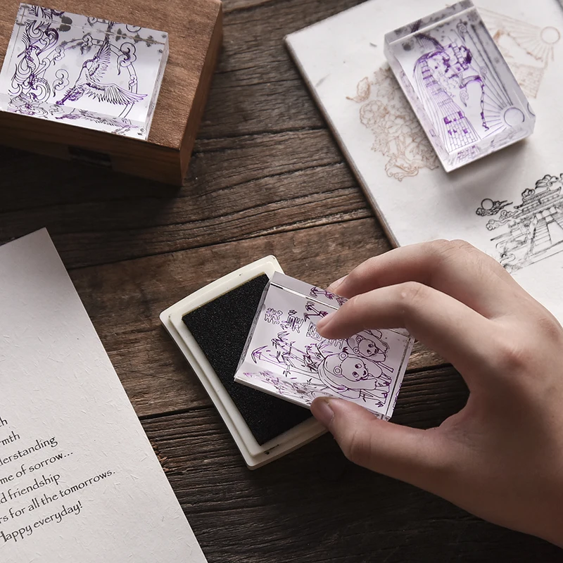 Винтажный кран Сакура принца акриловый штамп для украшения DIY деревянные