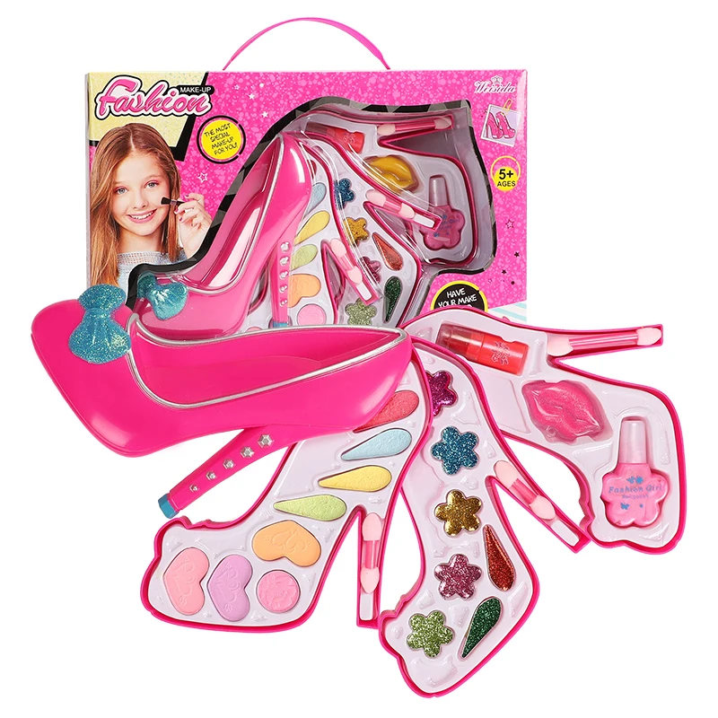 

New Pretend Play Girls Gifts Cosmetics Kit Environmental Toys Makeup Set Preschool Kid Beauty Safety Toy For Kids Makeup