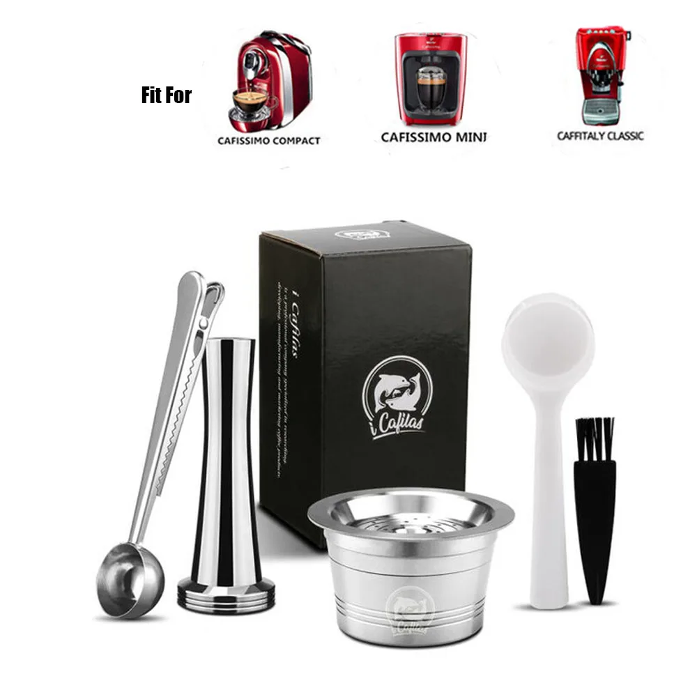 Армейский зеленый Для кофемашины Caffitaly& Tchibo Cafeteira CA кофе Mahinche многоразовые капсулы из нержавеющей стали капсулы совместимы - Цвет: Армейский зеленый