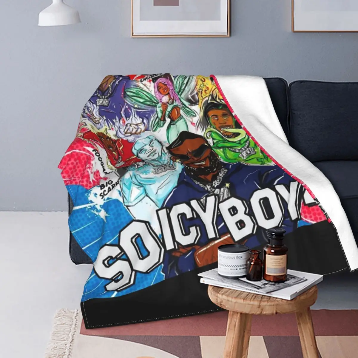 

Одеяло So Icy Boyz, покрывало на кровать, клетчатый диван, клетчатый диван, покрывало с капюшоном, детское одеяло