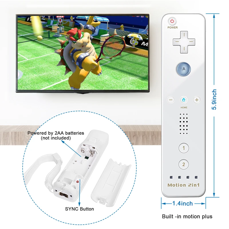 Wii Controller Wireless Gamepad For Nintend Wii Game Remote Controller Joystick Compatible with Nintendo Wii and Wii U