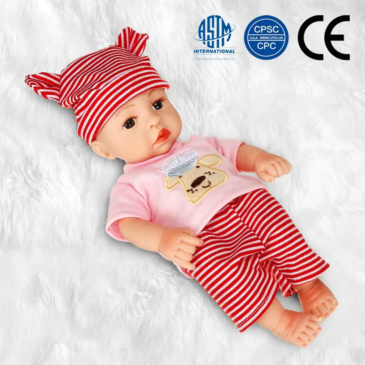 

11 inch 28cm Reborn Baby Doll Girl Boy Reborn Newborn Doll Toys Soft Realistic Silicone Viny Doll Education Toys Kids Gift 4Type