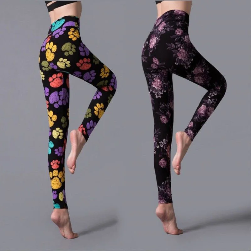 

LJCUIYAO Push Up Leggings Women Workout High Waist Leopard Print Leggings Jeggings Polyester Fitness Pants Ankle-Length Bottom
